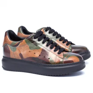Uomo GUIDOMAGGI Sneakers>Takeshita Street - Sneakers con rialzo in Pelle Pieno Fiore da 6 a 8 cm più alto