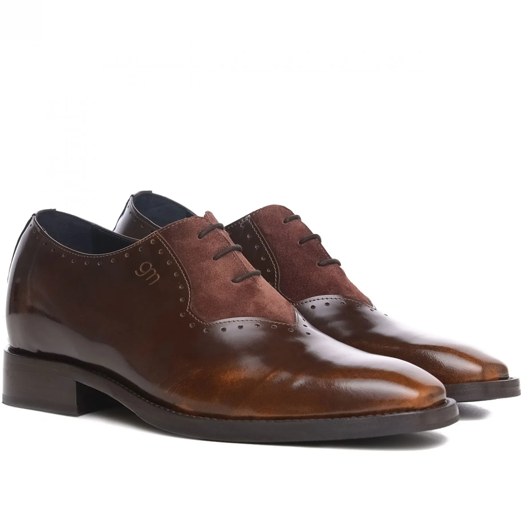 trento__classiche_scarpe__4.webp Uomo GUIDOMAGGI Stringate>Trento - Classiche scarpe uomo con rialzo in Mix Pelle da 6 a 8 cm più alto