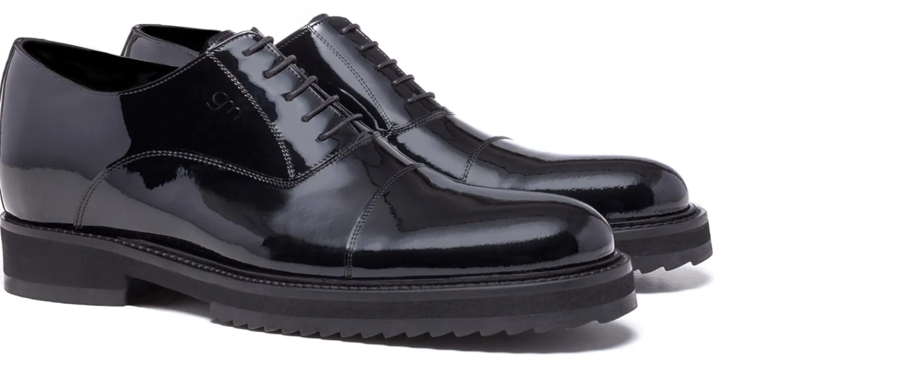 trocadro__classiche_scarp_0.webp Uomo GUIDOMAGGI Cerimonia | Stringate>Trocadèro - Classiche scarpe uomo con rialzo in Pelle Vernice Fino a 8 cm più alto