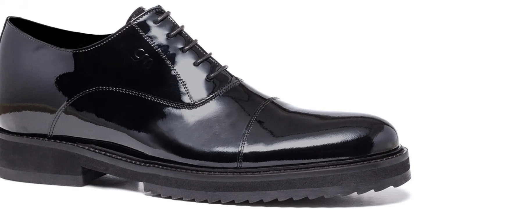 trocadro__classiche_scarp_1.webp Uomo GUIDOMAGGI Cerimonia | Stringate>Trocadèro - Classiche scarpe uomo con rialzo in Pelle Vernice Fino a 8 cm più alto