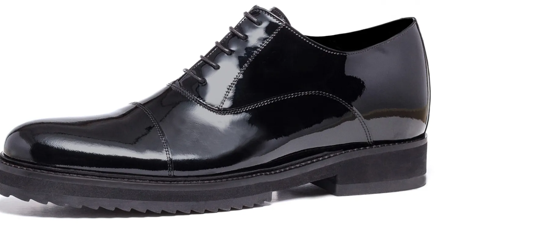 trocadro__classiche_scarp_2.webp Uomo GUIDOMAGGI Cerimonia | Stringate>Trocadèro - Classiche scarpe uomo con rialzo in Pelle Vernice Fino a 8 cm più alto