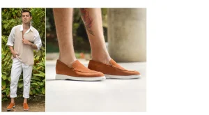 Uomo GUIDOMAGGI Classici>Ushuaia - Mocassini da uomo con rialzo in Pelle Scamosciato fino a 7 cm più alto