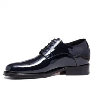 Uomo GUIDOMAGGI Cerimonia | Stringate>Via della Spiga - Classiche scarpe con rialzo in Pelle Vernice Fino a 8 cm più alto