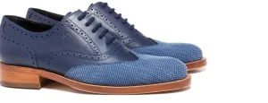 Uomo GUIDOMAGGI Stringate>Via Tornabuoni - Classiche scarpe rialzate in Mix Pelle/Tessuto da 6 a 8 cm più alto
