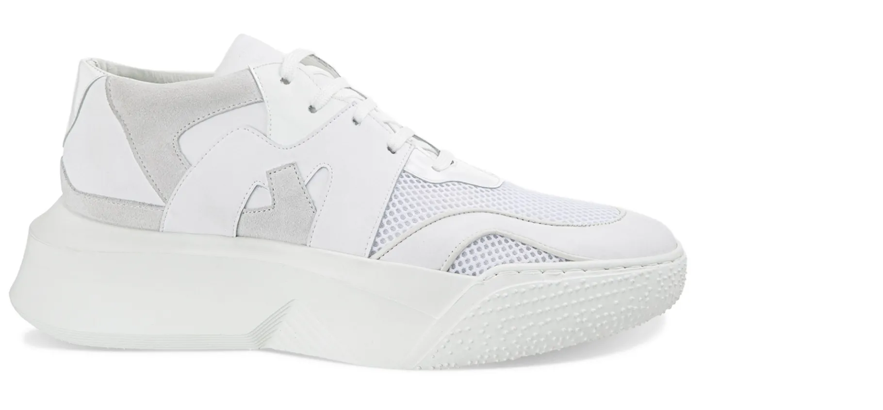 white_chocolate__chunky_s_1.webp Uomo GUIDOMAGGI Sneakers>White Chocolate - chunky sneakers in Mix Pelle/Tessuto Da 6 a 10 cm più alto