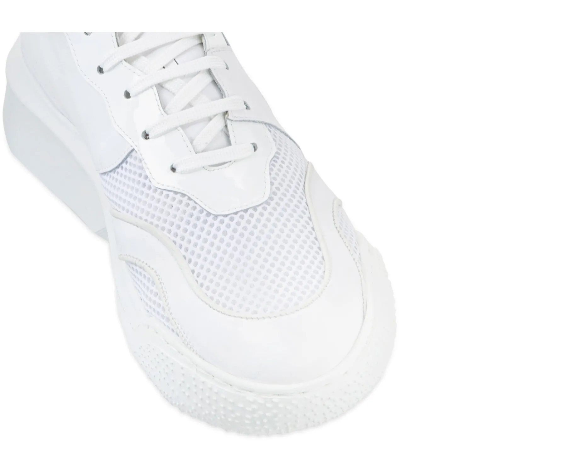 white_chocolate__chunky_s_4.webp Uomo GUIDOMAGGI Sneakers>White Chocolate - chunky sneakers in Mix Pelle/Tessuto Da 6 a 10 cm più alto