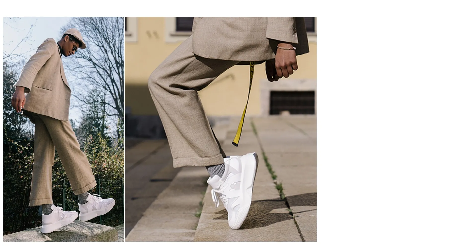 white_chocolate__chunky_s_5.webp Uomo GUIDOMAGGI Sneakers>White Chocolate - chunky sneakers in Mix Pelle/Tessuto Da 6 a 10 cm più alto