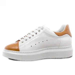 Uomo GUIDOMAGGI Scarpe In Pelle Esotica | Sneakers>Zanzibar - Sneakers con rialzo in Mix Pelle da 6 a 8 cm più alto