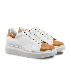 Uomo GUIDOMAGGI Scarpe In Pelle Esotica | Sneakers>Zanzibar - Sneakers con rialzo in Mix Pelle da 6 a 8 cm più alto